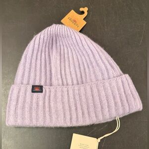 Faherty 100% Cashmere Ribbed Beanie, Purple, Brand-new! $128 MSRP.